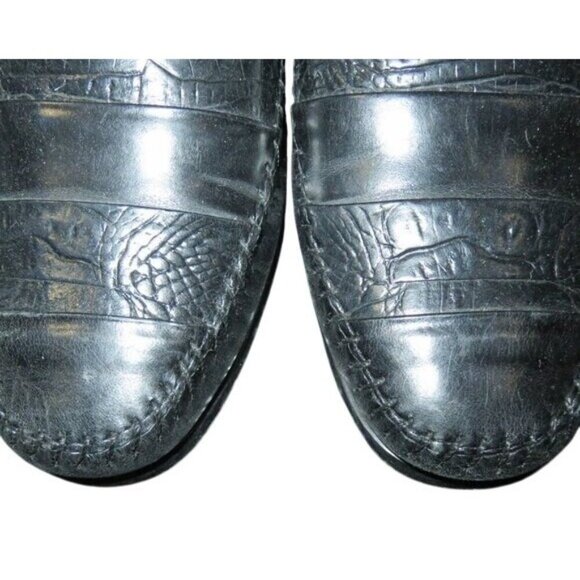 Giorgio Brutini Le Glove Black Kiltie Italian Leather Loafer Oxford Driving Shoe - Picture 2 of 11